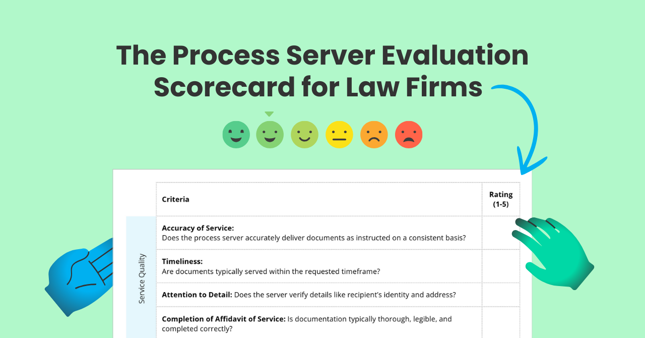 The Process Server Evaluation Scorecard for Law Firms