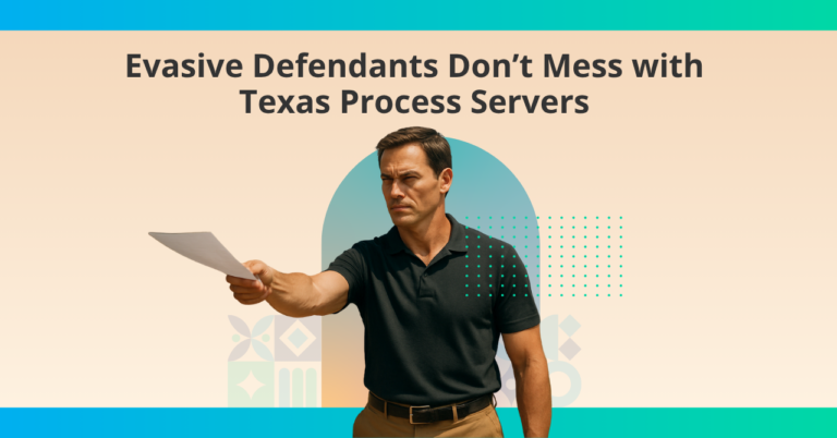 Texas process server delivering documents